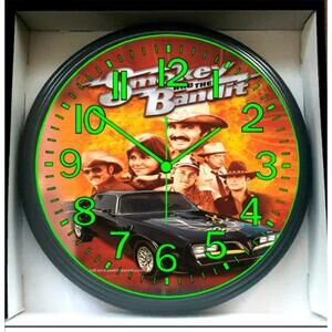 Smokey and the Bandit Trans Am Glow In The Dark Wall Clock New!